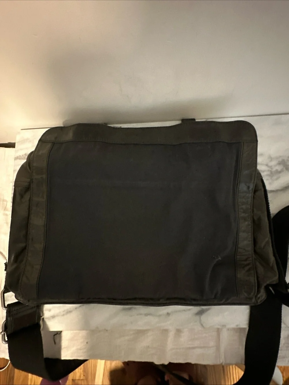 Fossil messenger crossbody bag laptop office vintage